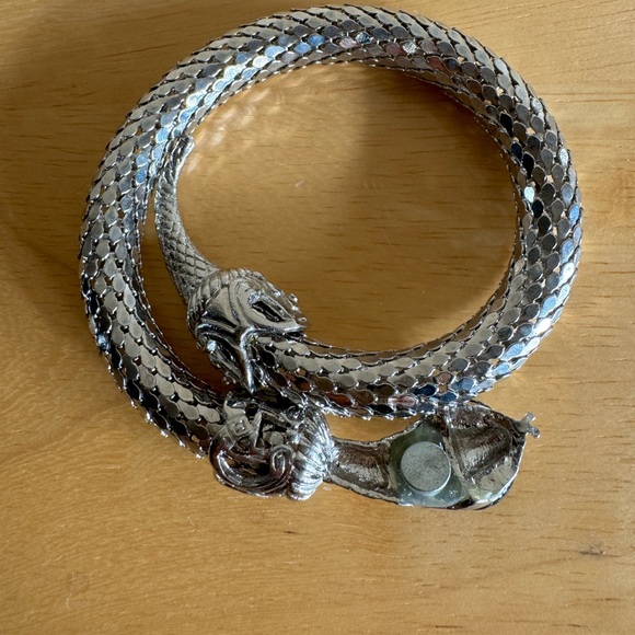 Vintage Silver Snake Bracelet - Picture 4 of 5